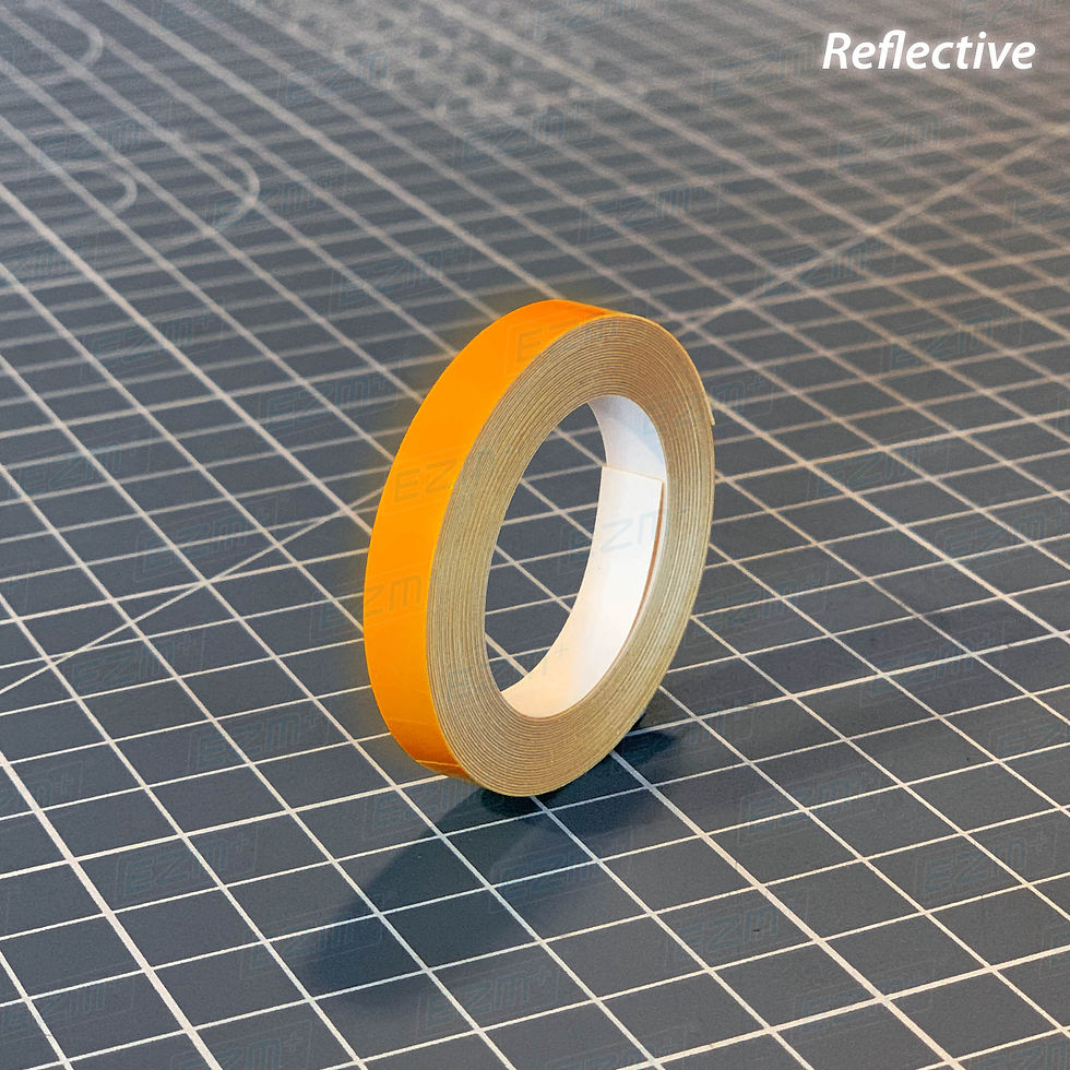 EZM Reflective Yellow 6mm Wide High Quality Pin Stripe Vinyl