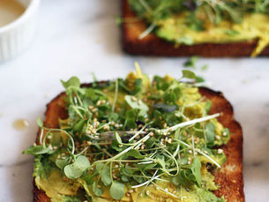 Quick Broccoli Microgreen Avocado Toast