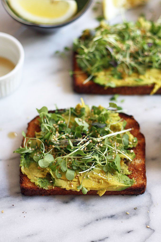Quick Broccoli Microgreen Avocado Toast