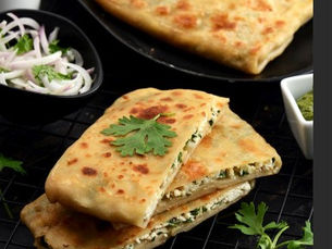 RADISH MICROGREEN AND PANEER PARATHA