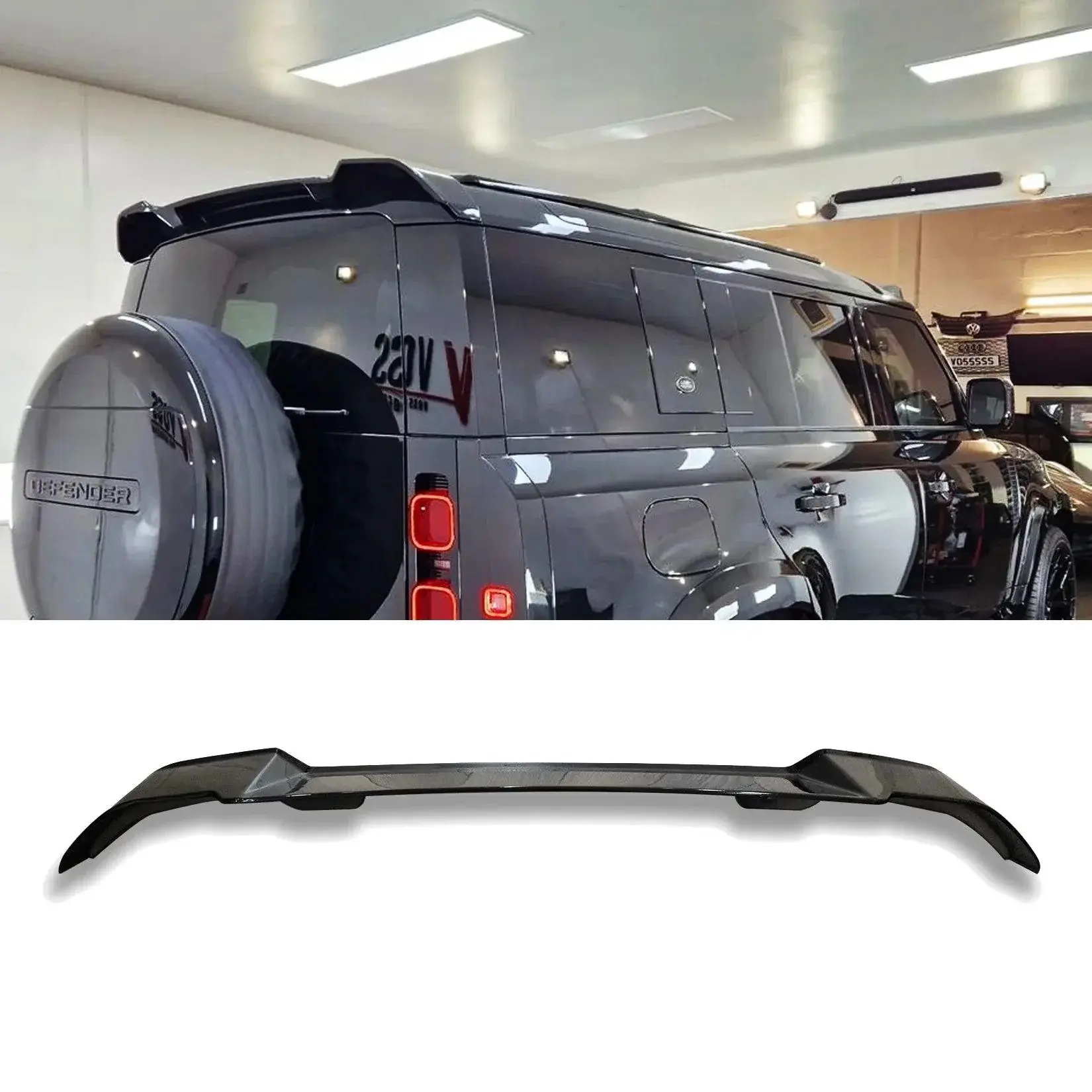 LAND ROVER DEFENDER L663 2020 ON STX REAR SPOILER – IN GLOSS BLACK