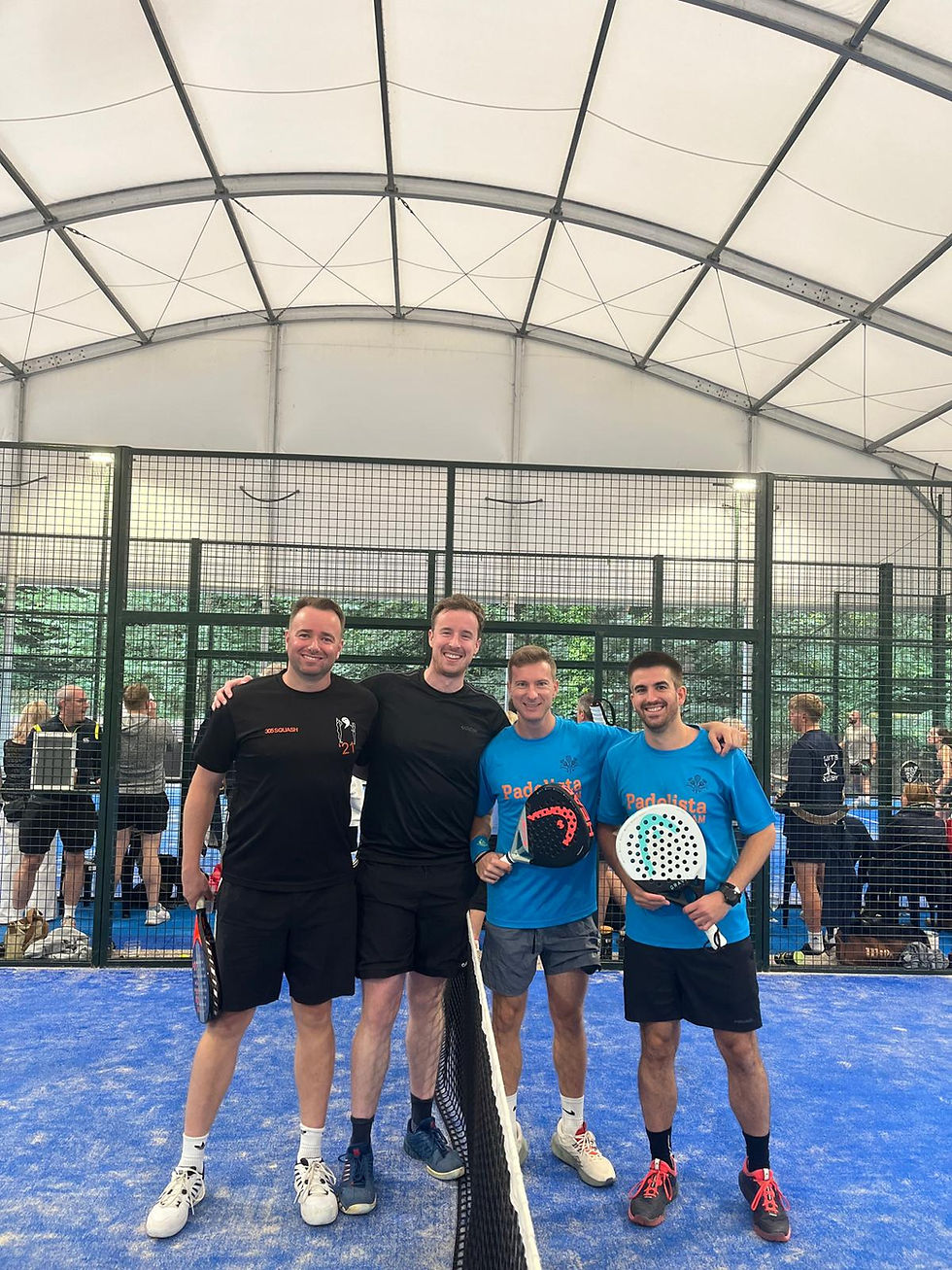 ESC Open Padel Final Stewart Brown and Martin Robertson v Jordi Zambrano and Antonio Fernandez