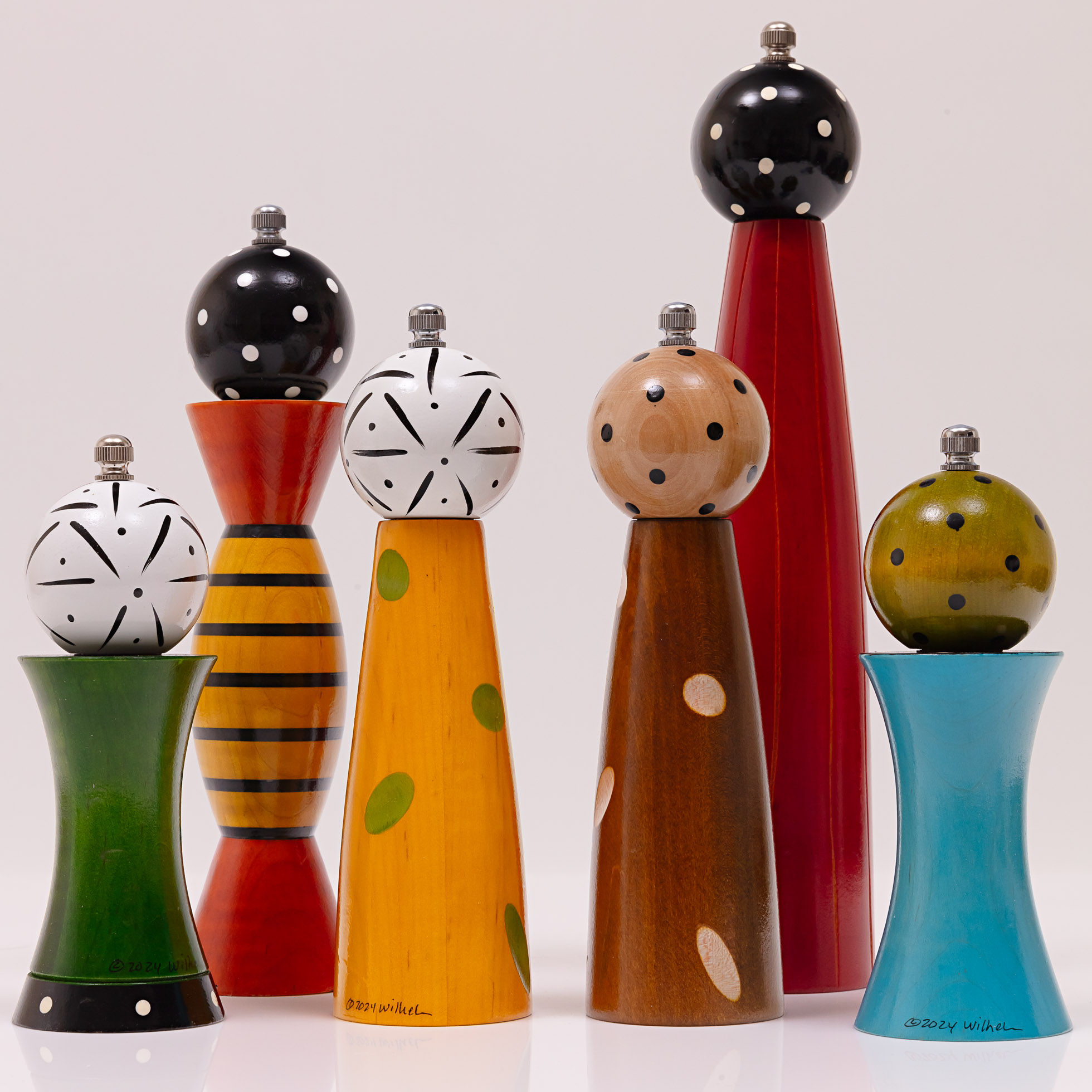 Painted Pepper Mills