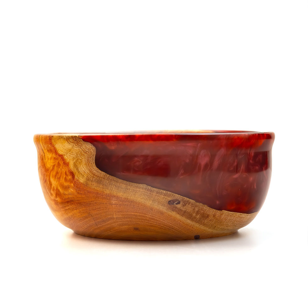 Thumbnail: Sedona  Arizona  Tlaquepaque  Home Accents  Turned Bowl  Honeylocust Burl  Red Resin  Don Horton  DH374