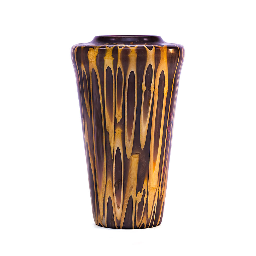 Sedona  Arizona  Tlaquepaque  Home Accents  Turned Wooden Vase  Bamboo and Plum w/Brown Resin  Don Horton  DH352