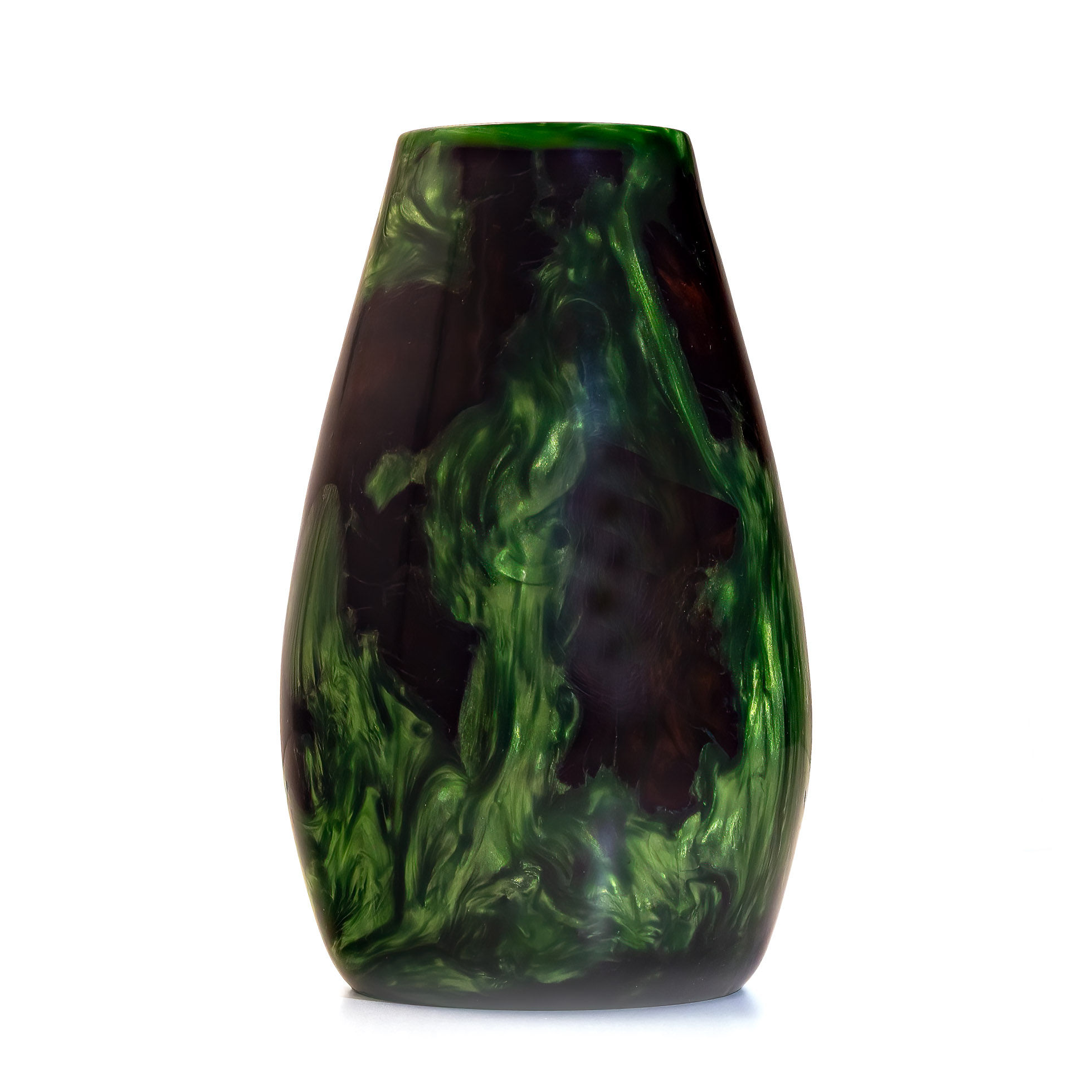 Sedona Arizona Tlaquepaque Home Accents Turned Vase Arizona Ironwood Forest Green Resin Don Horton DH375