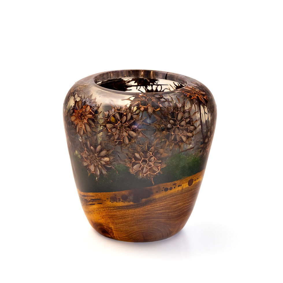 Thumbnail: Sedona  Arizona  Tlaquepaque  Home Accents  Turned Vessel  Mesquite  Sweet Gum Pods   Don Horton  DH379