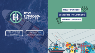 Blue Green Graphic showing how to choose marine insurance