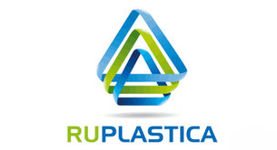 A blue and green triangular loop logo with "Ruplastica" text below on a white background.