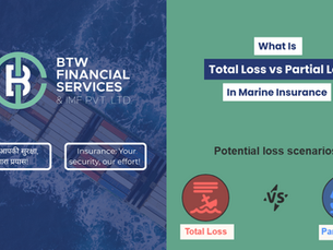 Blue Green Graphic For Total v/s Partial Loss