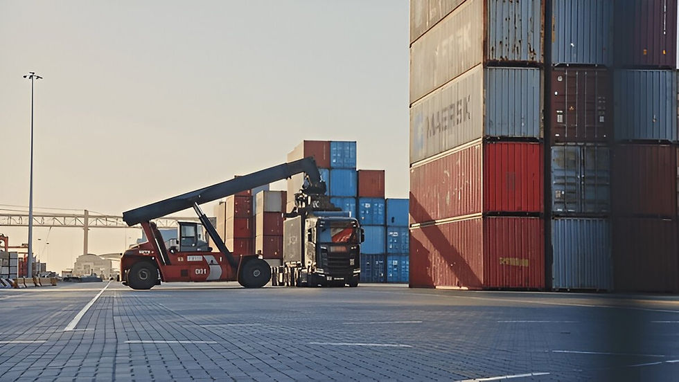 Containers Being Transported Using Heavy Vehicle