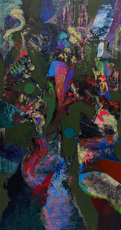Bissolino, Sin título. 2025, acrílico sobre tela, 173 x 93 cm