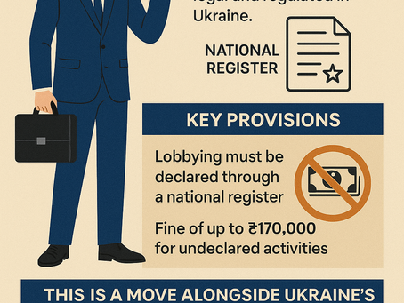 Ukraine Legalises Lobbying: Step Toward Transparency