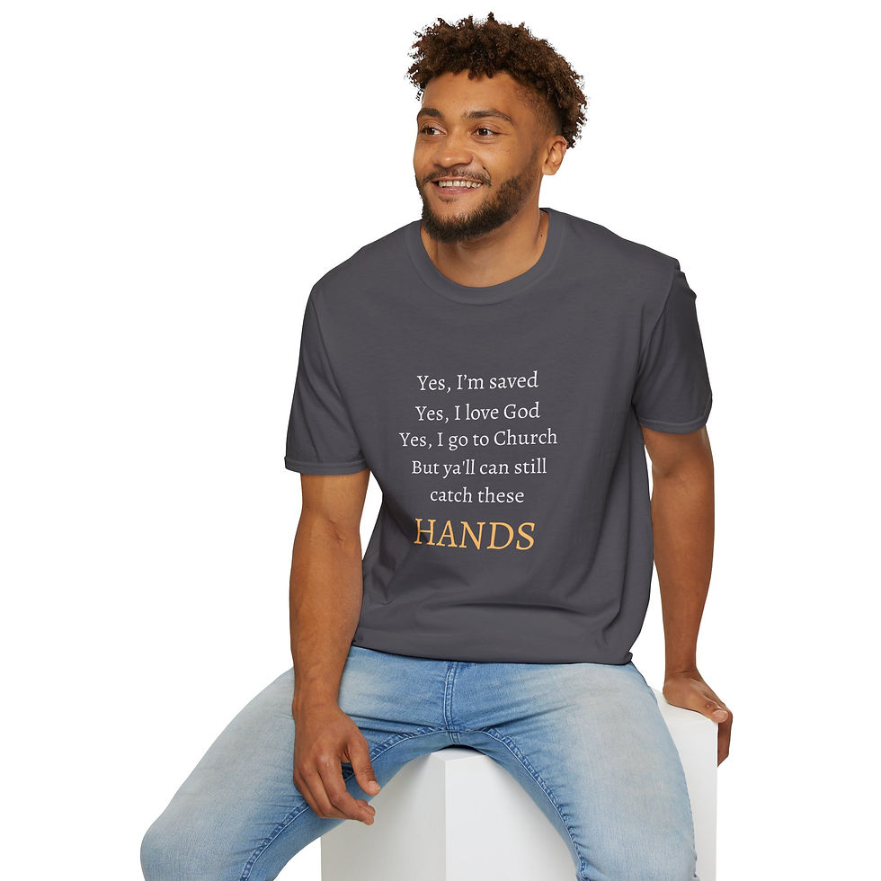 Thumbnail: Witty Faith-Based Shirt - Saved Loves God Catch These Hands T-Shirt