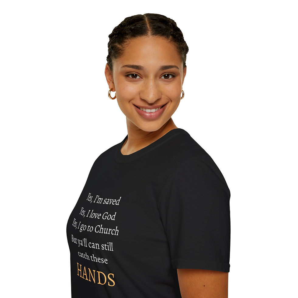 Thumbnail: Witty Faith-Based Shirt - Saved Loves God Catch These Hands T-Shirt