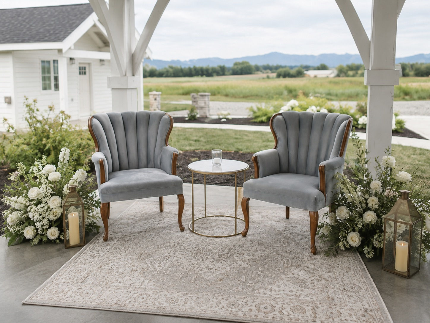 Dusty Blue Armchairs