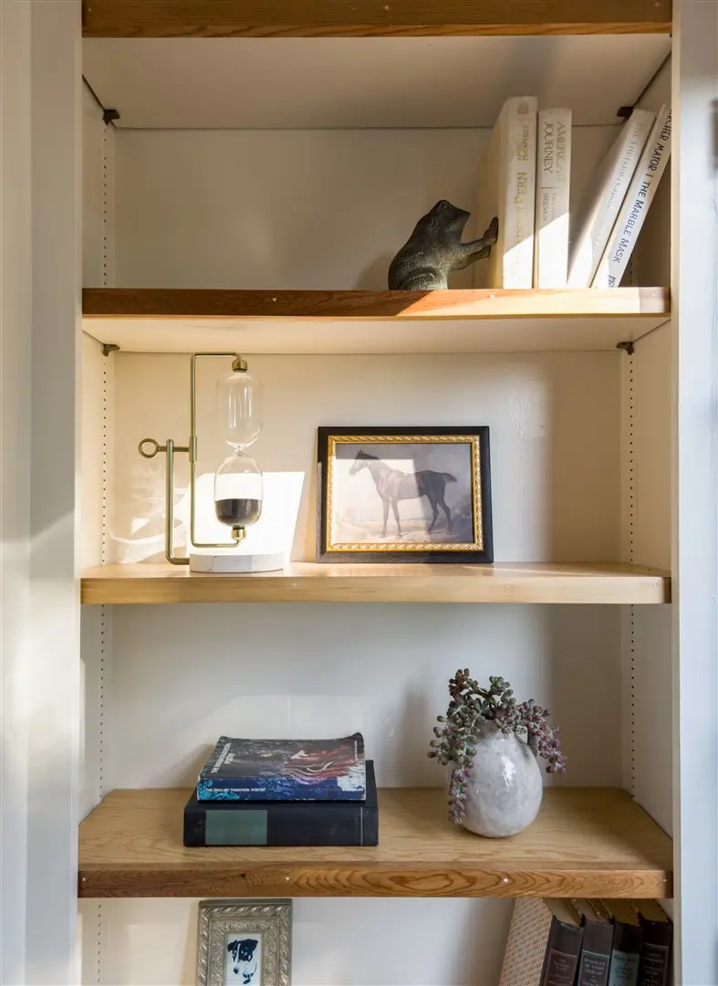 Bedroom fireplace and preserved plaster wall at 1239 Geneva Street