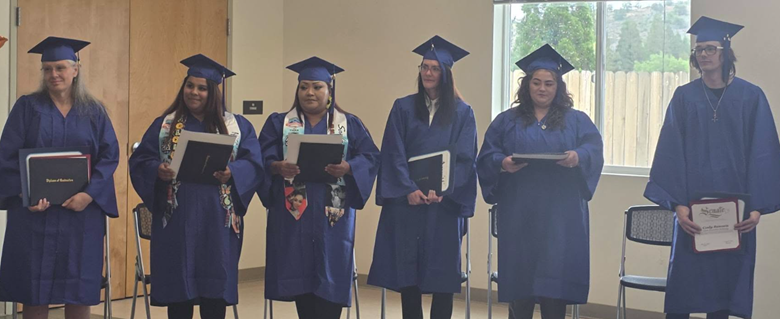 The first-ever consortium-wide graduation ceremony for six hard-working adult school graduates from Siskiyou County!