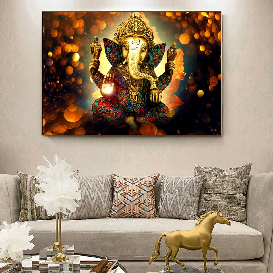 Thumbnail: #17  Ganesha Gods Canvas Printed 