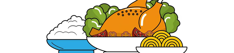 Arranged Food and Objects