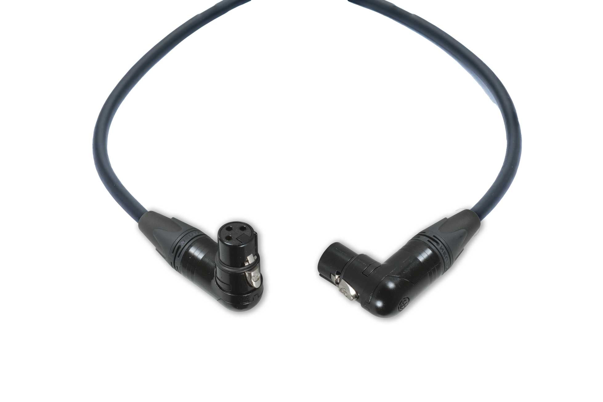 XLR Right-Angle Cable Male-To-Female Standard Series