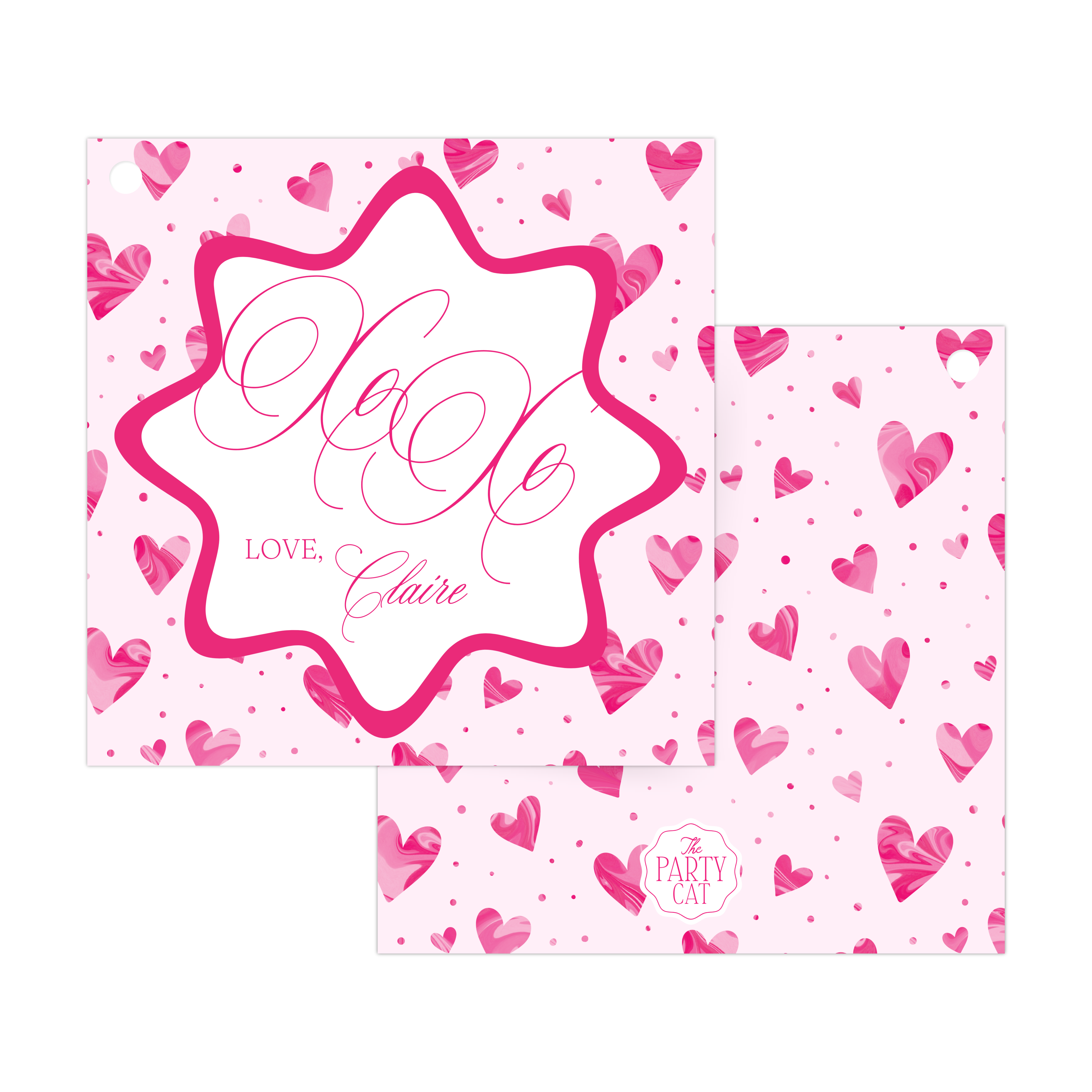 Printable Light Pink Marble Gift Tags