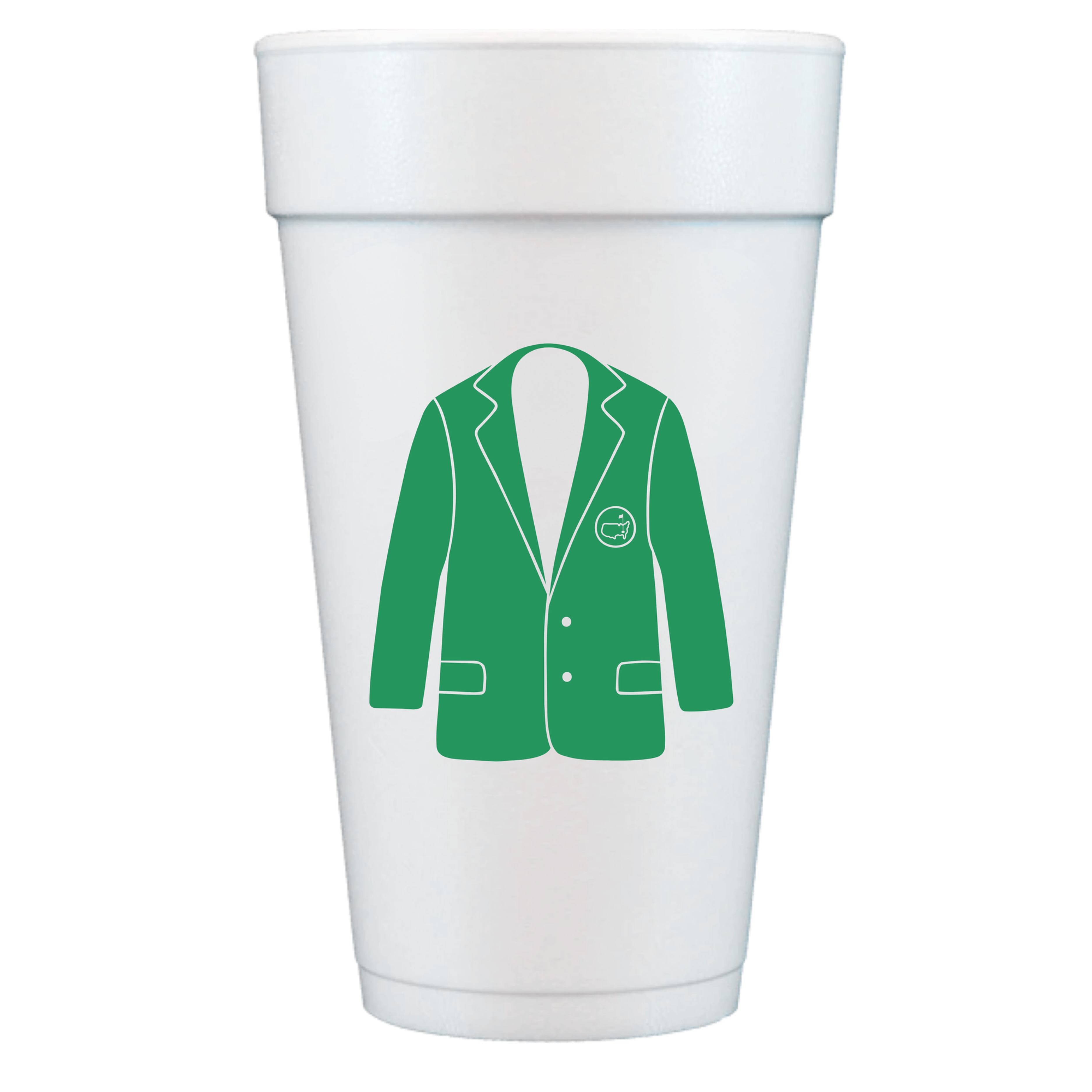 Green Jacket Styrofoam Cups