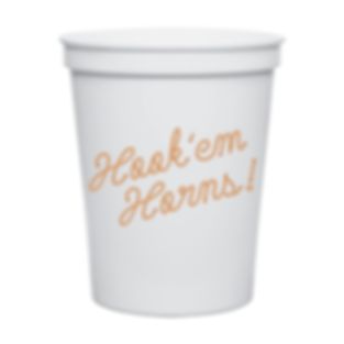 Hook'em Rope Script Cups