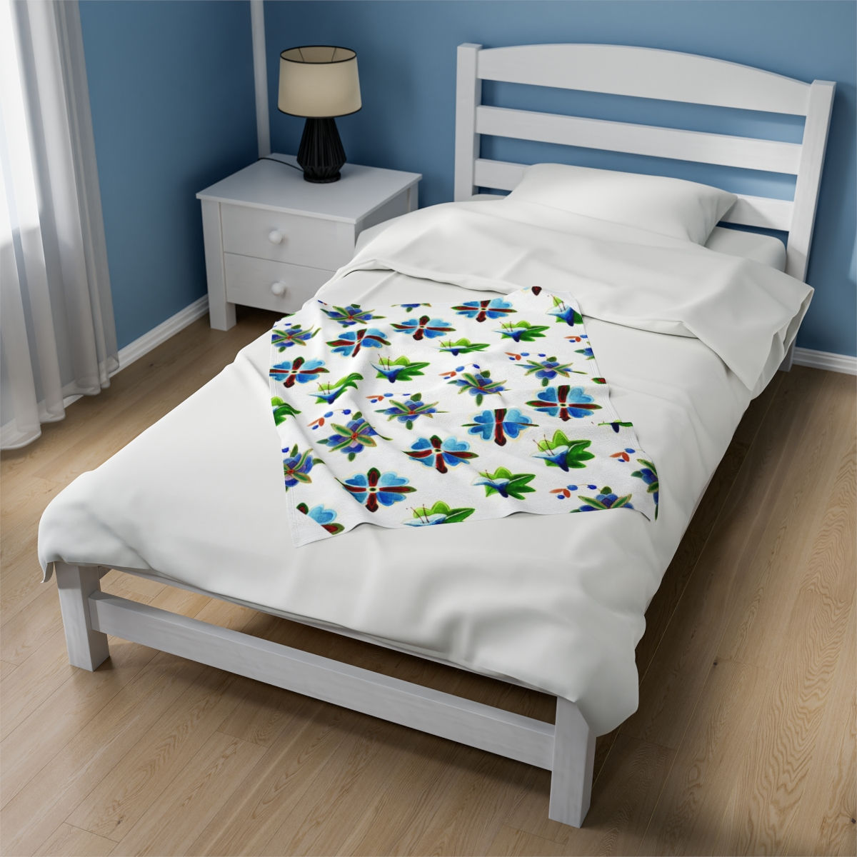 Woodland Florals 02 - Velveteen Plush Blanket
