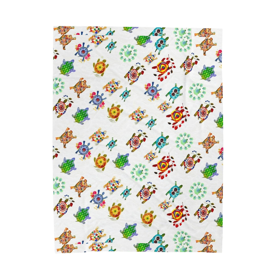 Thumbnail: Turtles - Velveteen Plush Blanket