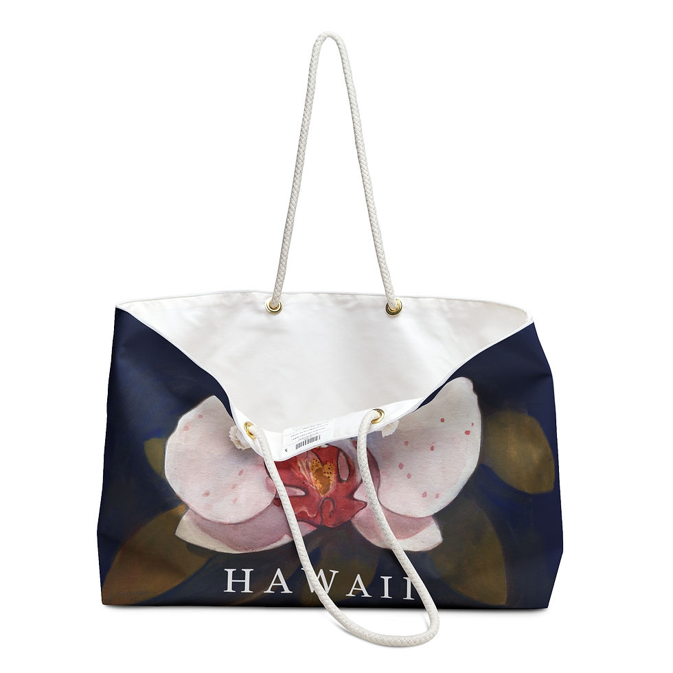 Thumbnail: Hawaiian White Orchid Weekender Bag with types 02