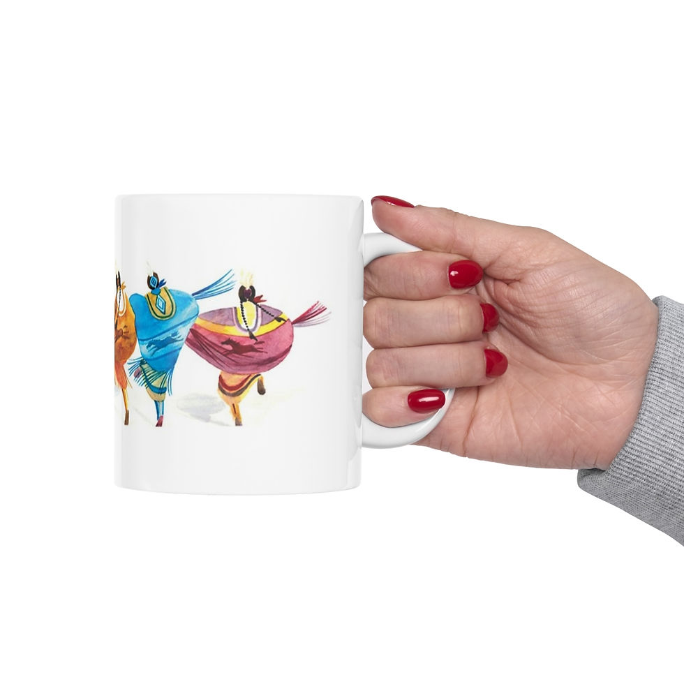 Thumbnail: Woodland Shawl Dancers - Ceramic mug 11oz