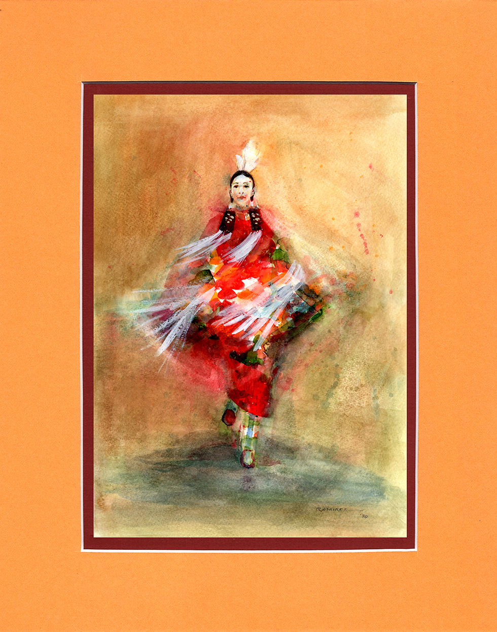 Thumbnail: Abstract Red Butterfly Shawl Dancer