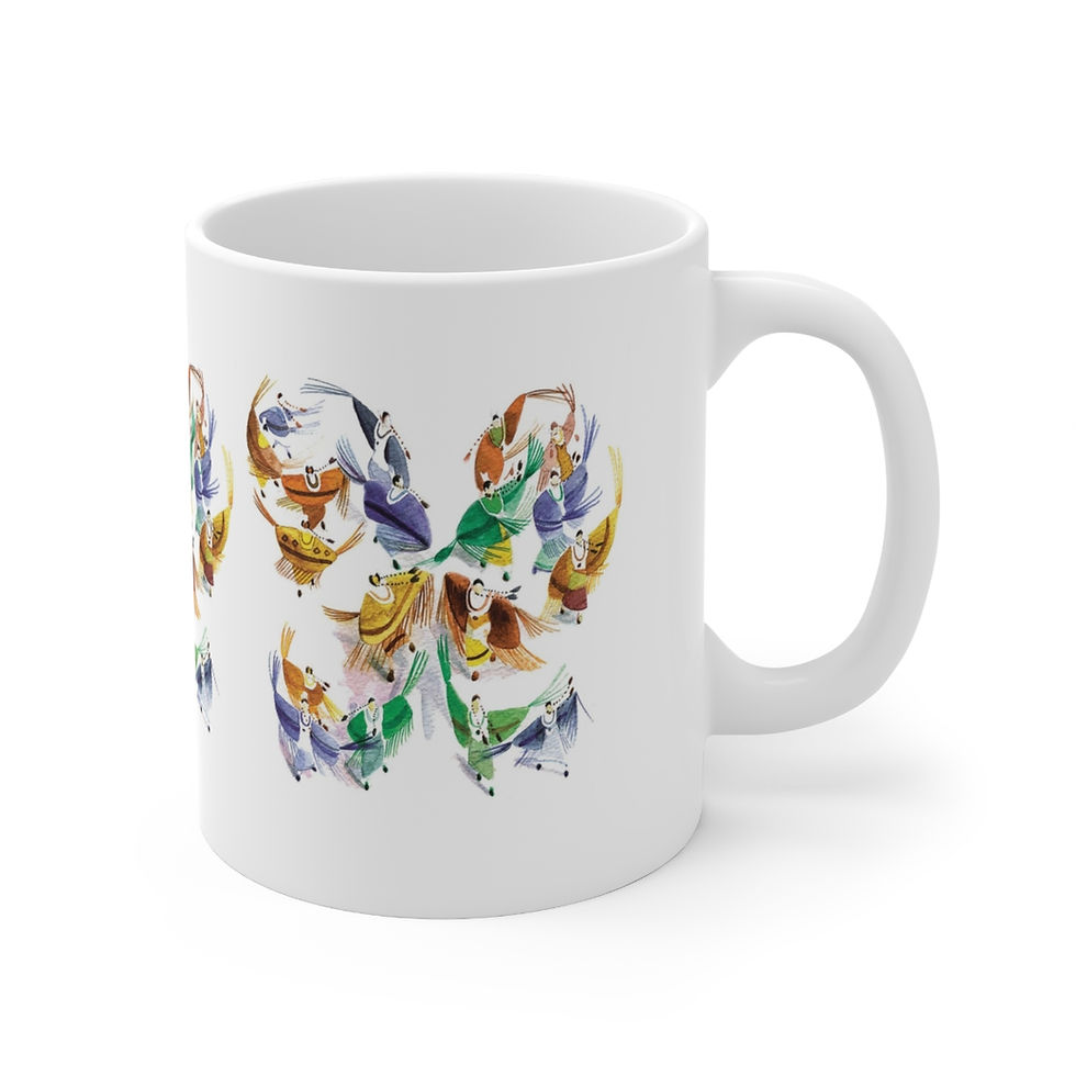 Thumbnail: Butterfly Tiny shawl Dancers - Ceramic Mug 11oz