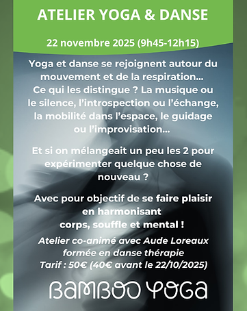 Yoga et danse se rejoignent autour du mouvement et de la respiration... Ce qui les disting