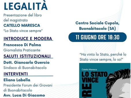 11 Giugno Giornata della Legalità Bonabitacolo SA