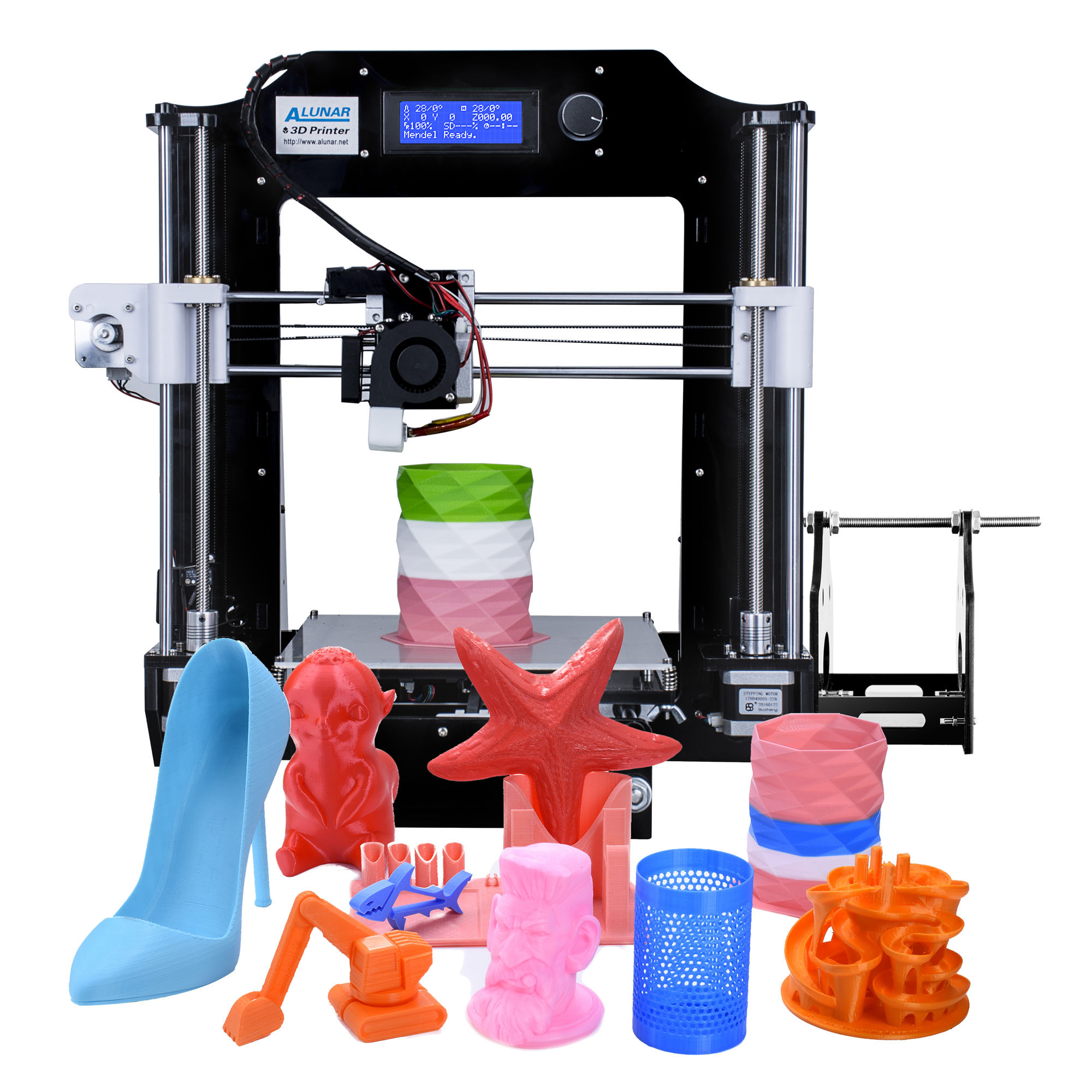 ALUNAR® Upgraded DIY Desktop 3D Printer Reprap Prusa i3 Kit