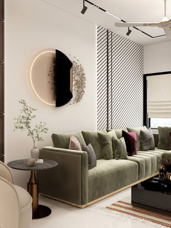 Modern luxury 3 BHK house interior design with contemporary décor, premium finishes, custom furniture, and elegant lighting in Rajahmundry, Andhra Pradesh, designed by Chennai-based C Square Interiors.