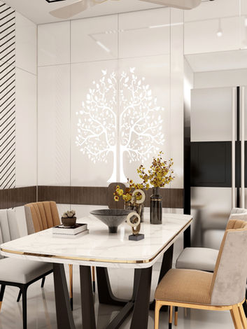 Modern luxury 3 BHK house interior design with contemporary décor, premium finishes, custom furniture, and elegant lighting in Rajahmundry, Andhra Pradesh, designed by Chennai-based C Square Interiors.