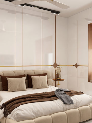 Modern luxury 3 BHK house interior design with contemporary décor, premium finishes, custom furniture, and elegant lighting in Rajahmundry, Andhra Pradesh, designed by Chennai-based C Square Interiors.