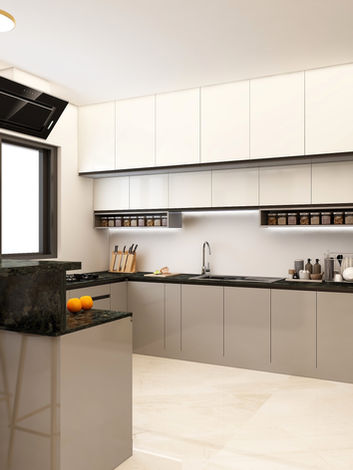 Luxury 4 BHK house interior with modern décor, premium finishes, and an attached studio apartment in Mogappair, Chennai, designed by C Square Interiors