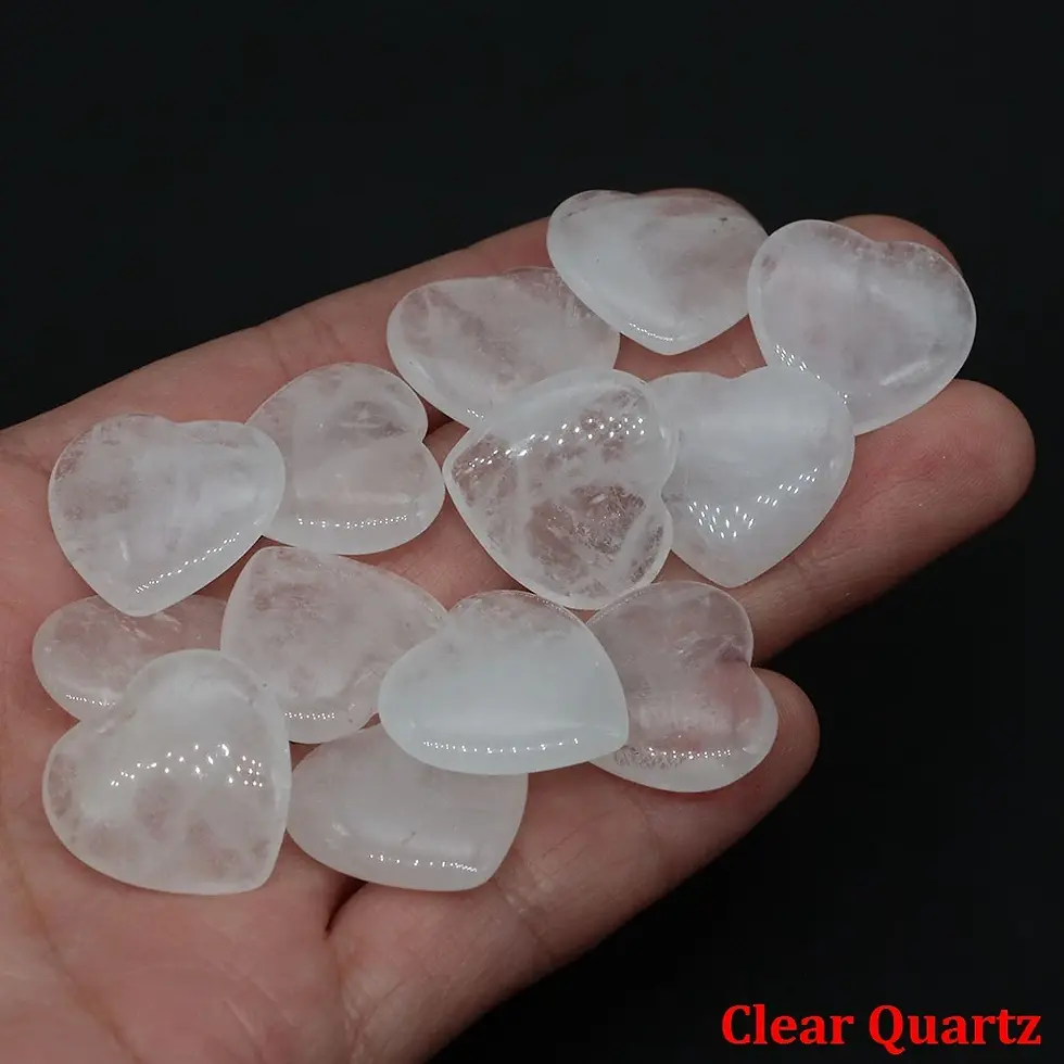 Thumbnail: 20mm Natural Crystal Heart Decor Love Shaped Chakra Balancing Meditation Gift