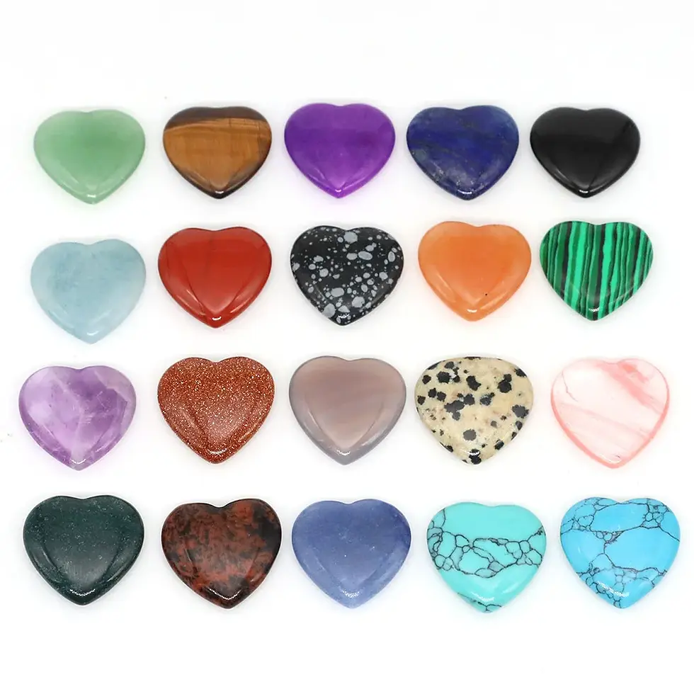 Thumbnail: 20mm Natural Crystal Heart Decor Love Shaped Chakra Balancing Meditation Gift