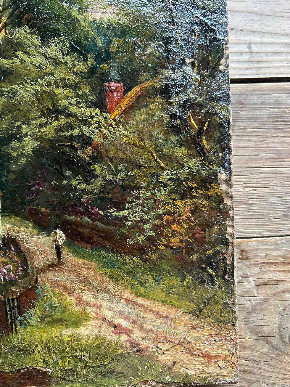 Thumbnail: Cottage Original Painting on Canvas