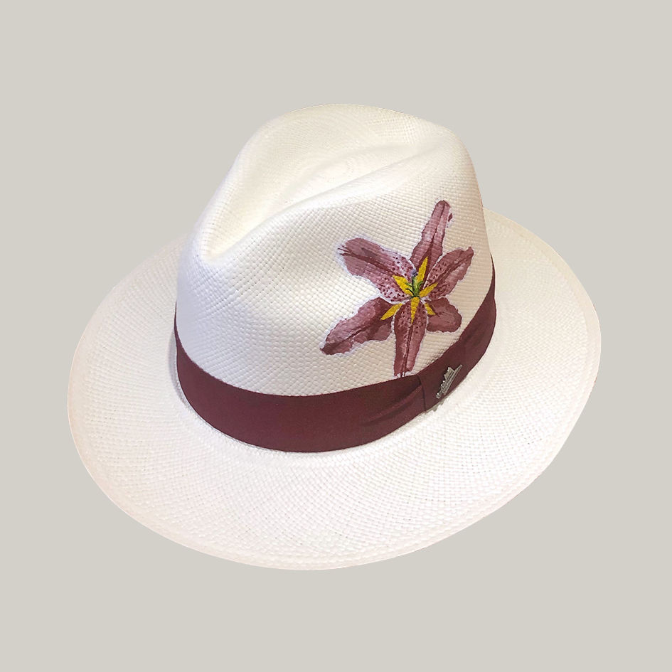 LIS Chapeau Panama Classique Peint à la Main - TOTICH