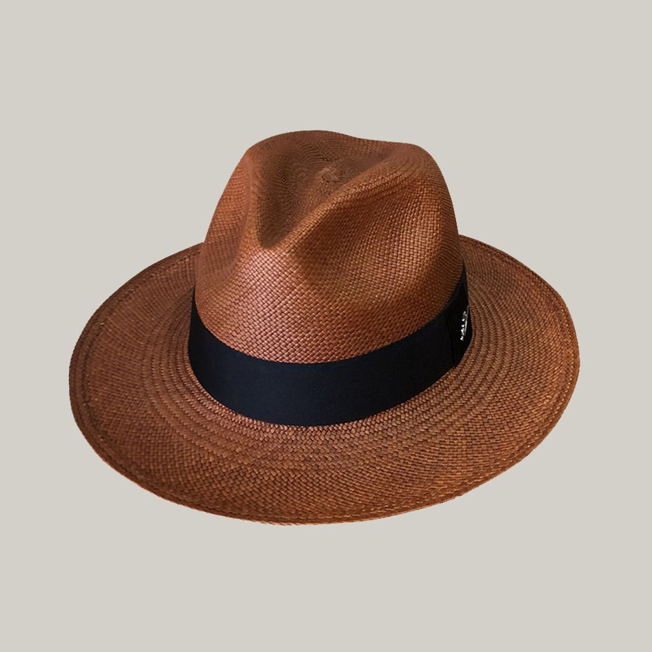 CLASSIQUE Chapeau Panama Marron Tissage Brisa