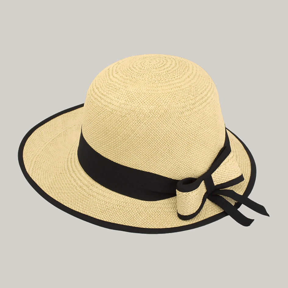 GOLF Chapeau Panama Naturel & Noir Tissage Brisa