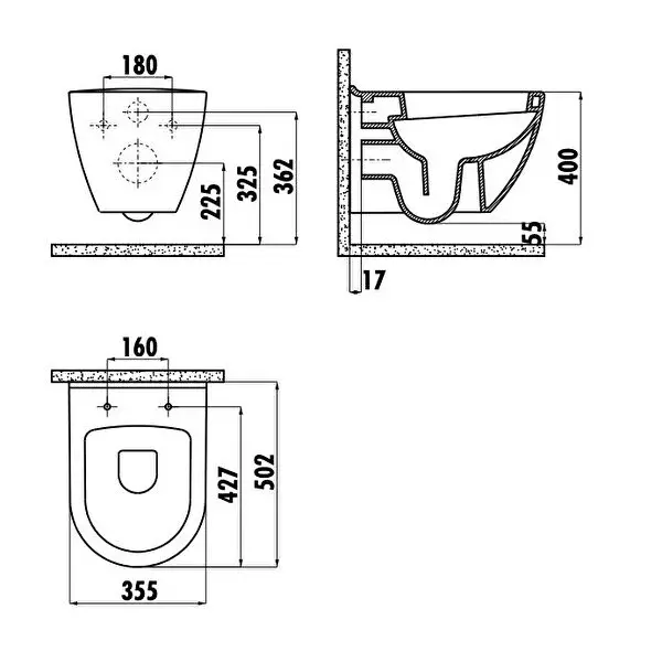 Thumbnail: Creavit Terra Wall Hung Combined Bidet Toilet Set