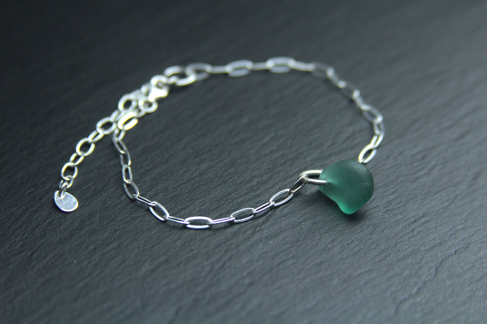 Thumbnail: Bright Seafoam Simple Paperclip Bracelet