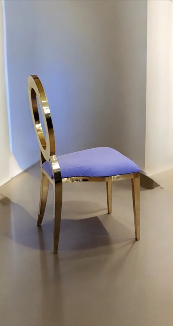 Thumbnail: Gold Olivia Dining Chair-Lavender Love (call for pricing) 